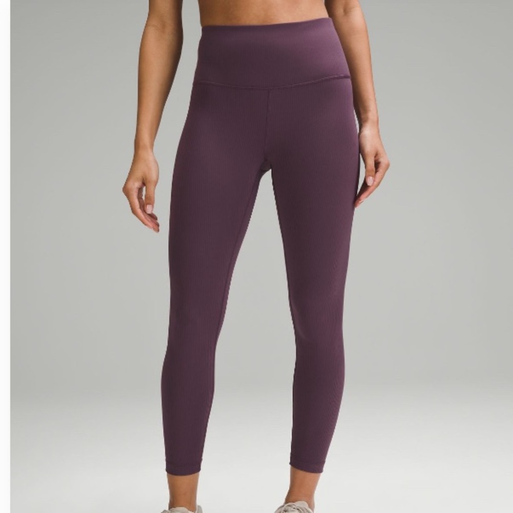 Wunder Train Ribbed HR Tight 25” Grape Thistle